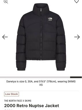 Skims x Northface retro nuptse jacket